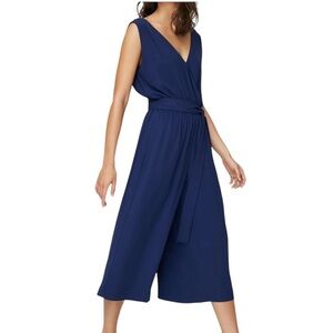 Babaton Maximillian wide leg cropped v-neck romper size S excellent condition